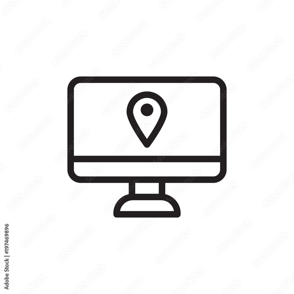 web location outlined vector icon. Modern simple isolated sign. Pixel perfect vector illustration for logo, website, mobile app and other designs web location outlined vector icon. Modern simple isolated sign. Pixel perfect vector illustration for logo, website, mobile app and other designs