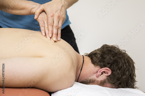 young man at the physio therapy