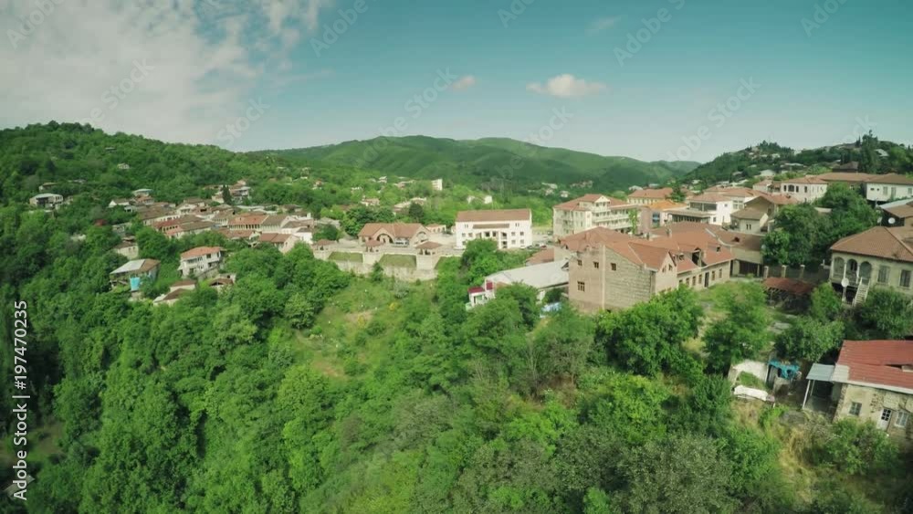 Signagi castle church Caucasus mountains river caucasian beauty nature georgia animals waterwall drone 4k Signagi castle church Caucasus mountains river caucasian beauty nature georgia animals waterwall drone 4k
