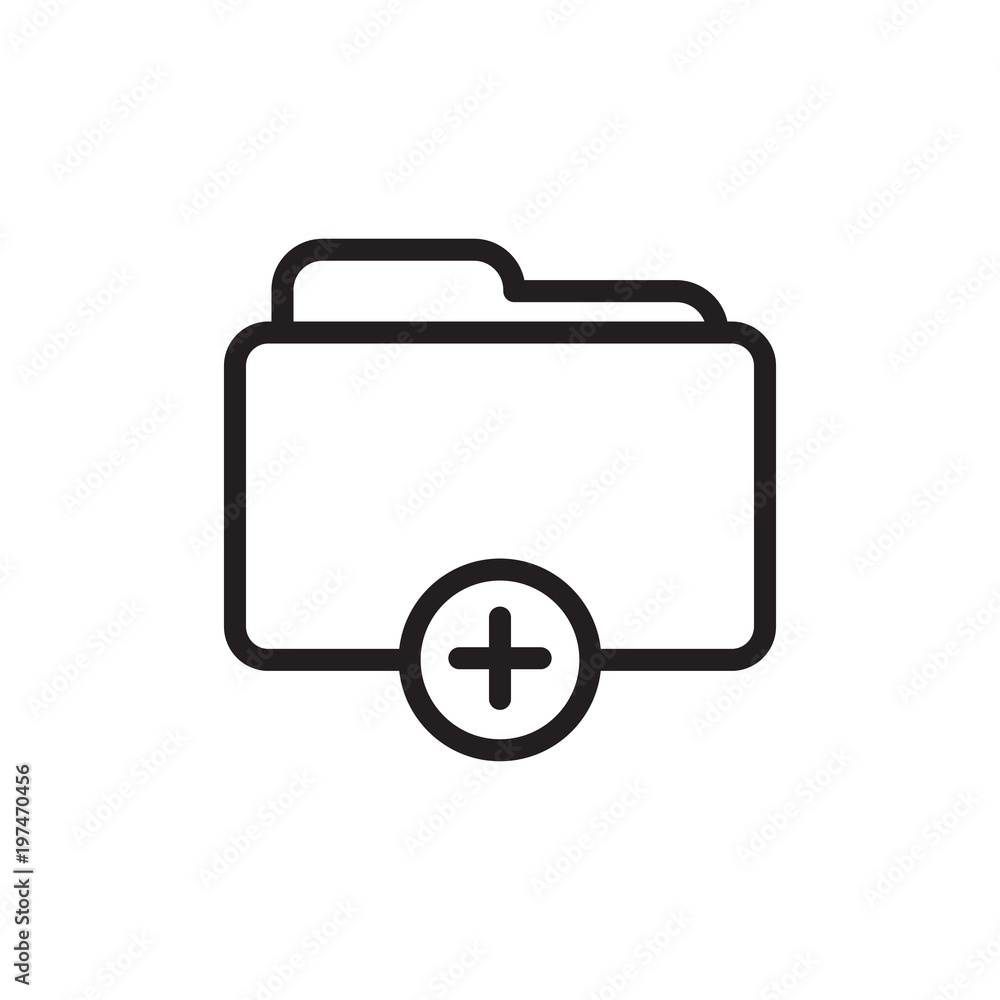 add new folder outlined vector icon. Modern simple isolated sign. Pixel perfect vector illustration for logo, website, mobile app and other designs add new folder outlined vector icon. Modern simple isolated sign. Pixel perfect vector illustration for logo, website, mobile app and other designs