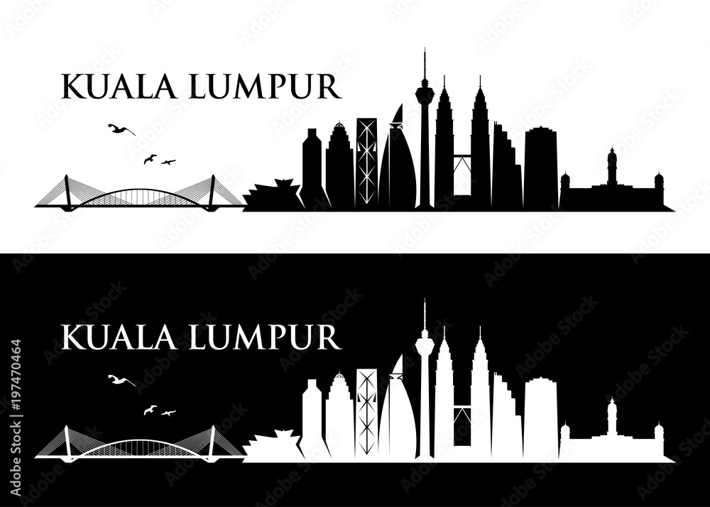 Naklejka premium Panoramę Kuala Lumpur - Malezja