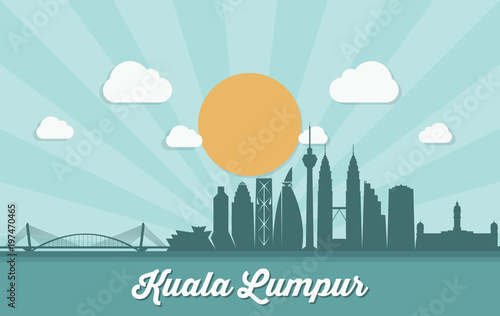Canvas Print Kuala Lumpur skyline - Malaysia