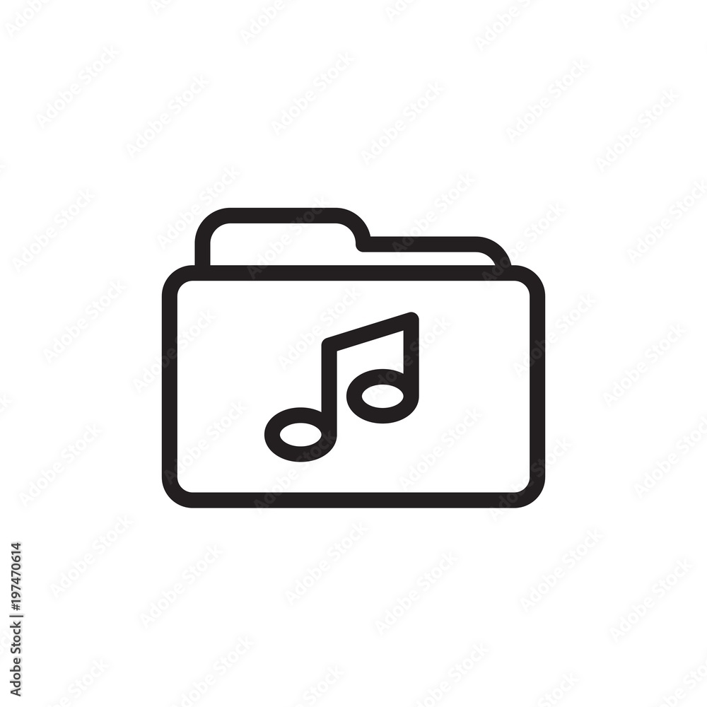 music folder outlined vector icon. Modern simple isolated sign. Pixel perfect vector illustration for logo, website, mobile app and other designs music folder outlined vector icon. Modern simple isolated sign. Pixel perfect vector illustration for logo, website, mobile app and other designs