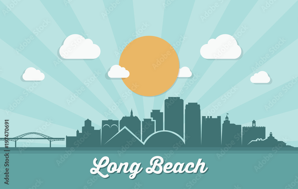 Long Beach skyline - California