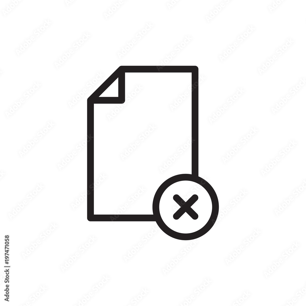 delete file, remove file outlined vector icon. Modern simple isolated sign. Pixel perfect vector illustration for logo, website, mobile app and other designs delete file, remove file outlined vector icon. Modern simple isolated sign. Pixel perfect vector illustration for logo, website, mobile app and other designs