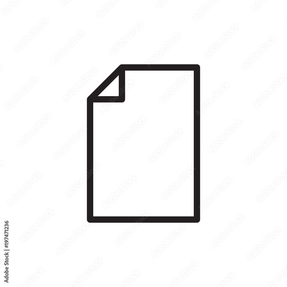 file, document outlined vector icon. Modern simple isolated sign. Pixel perfect vector  illustration for logo, website, mobile app and other designs
