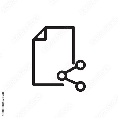 share file outlined vector icon. Modern simple isolated sign. Pixel perfect vector  illustration for logo, website, mobile app and other designs