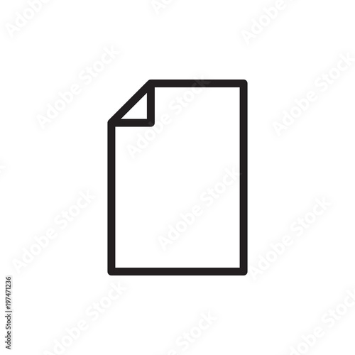 file, document outlined vector icon. Modern simple isolated sign. Pixel perfect vector  illustration for logo, website, mobile app and other designs
