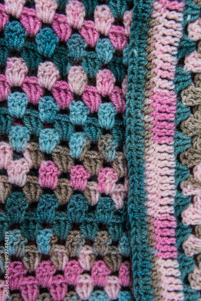 Pink woolen shawl