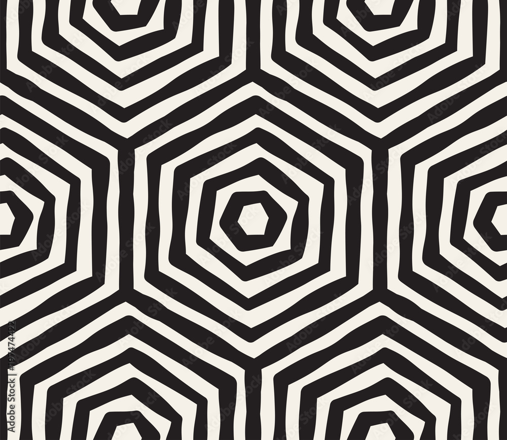 Hand drawn black and white ink striped seamless pattern. Vector grunge lattice texture. Monochrome brush strokes lines background Hand drawn black and white ink striped seamless pattern. Vector grunge lattice texture. Monochrome brush strokes lines background