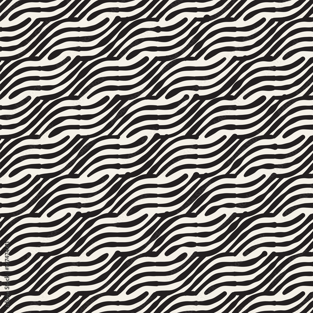 Hand drawn striped seamless pattern with brushstrokes tiling. Abstract freehand texture for print Hand drawn striped seamless pattern with brushstrokes tiling. Abstract freehand texture for print