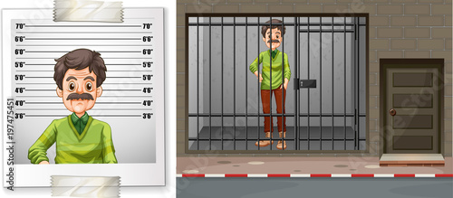 Man behind the bars