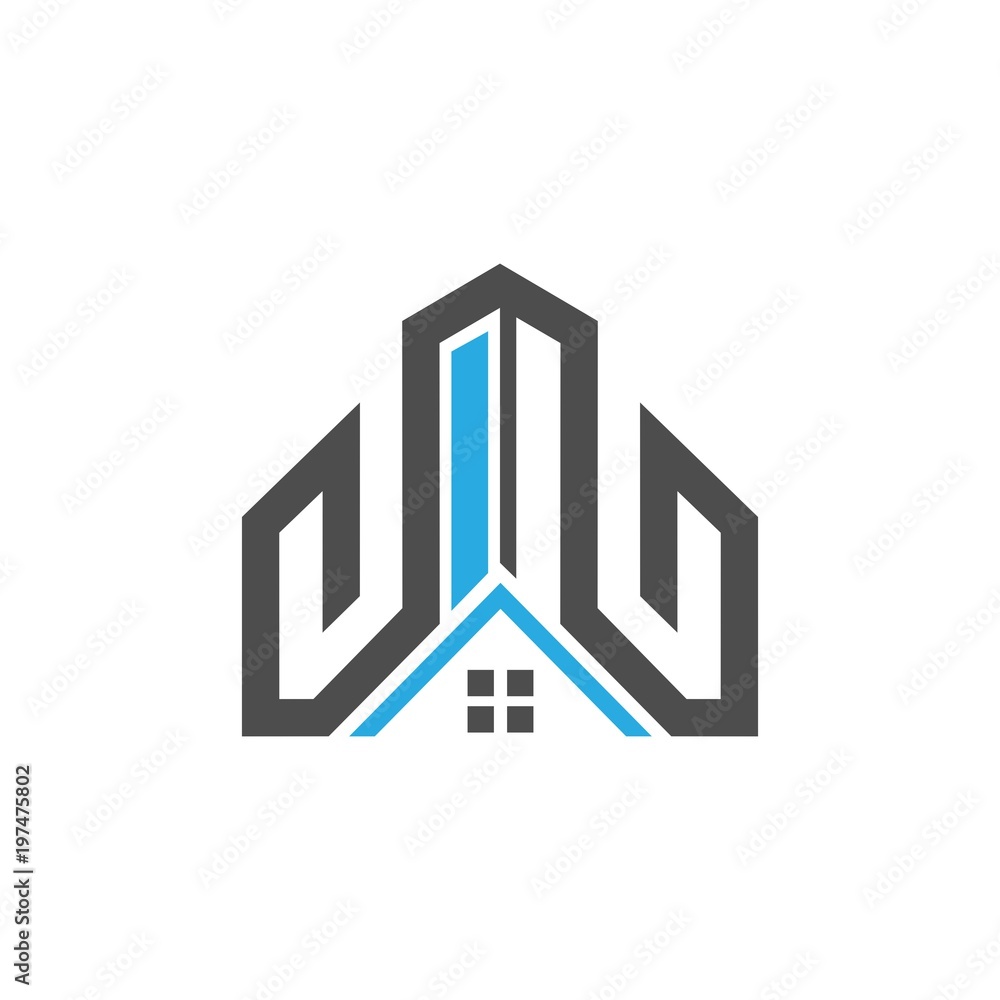 Real Estate and construction vector logo design template. House abstract concept icon.