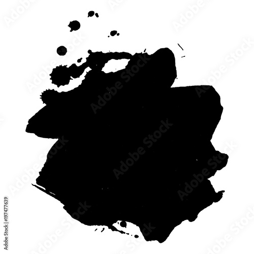 Abstract black ink blot background. Vector illustration. Grunge texture for cards and flyers design. A model for the creation of digital brushes