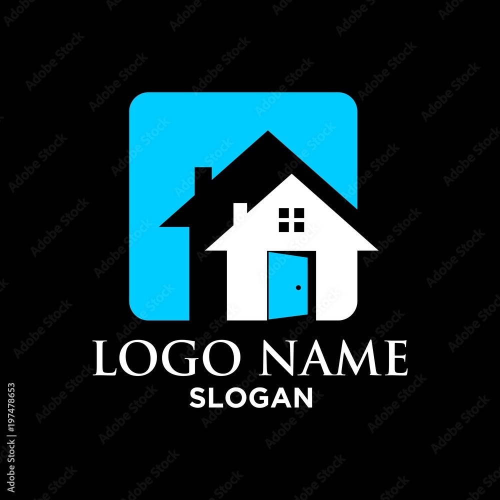 Real Estate and construction vector logo design template. House abstract concept icon.