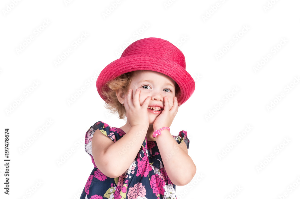 beautiful little girl isolated on a white background beautiful little girl isolated on a white background