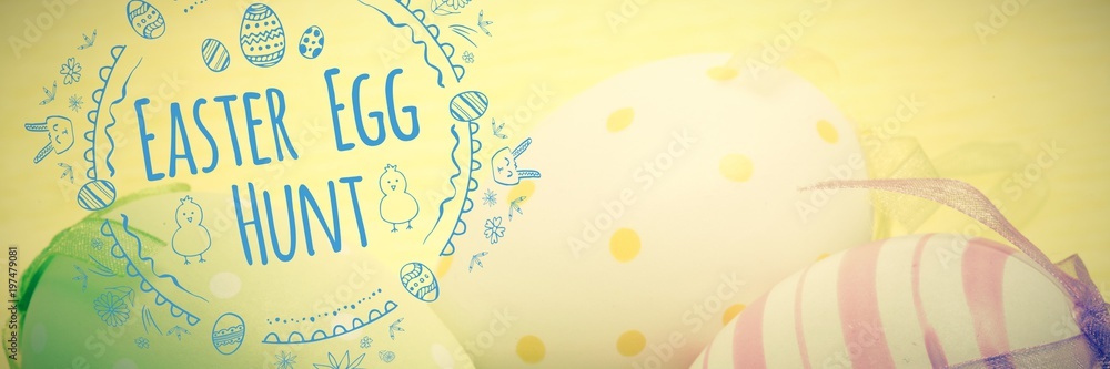 Composite image of easter egg hunt logo Composite image of easter egg hunt logo