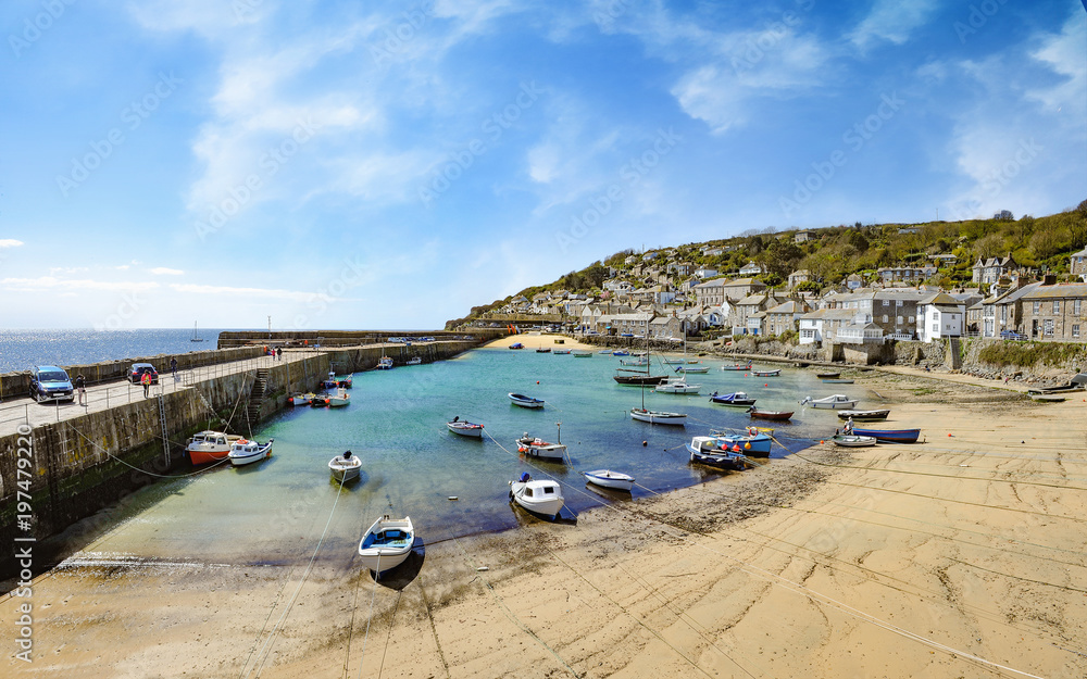  Looking east across Mousehole Harbour in Cornwall