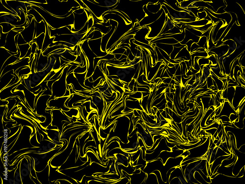 Abstract black, yellow vector background or pattern with handsome lines