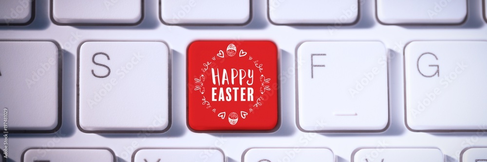 Composite image of happy easter logo Composite image of happy easter logo
