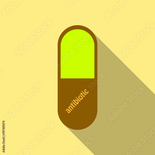 capsules info graphic. Painkillers, antibiotics, vitamins, amino acids, minerals, bio active additive, sports nutrition. Icons of medicament. Medical illustration