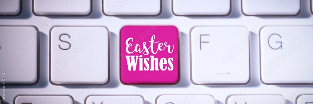 Fototapeta premium Composite image of easter greeting