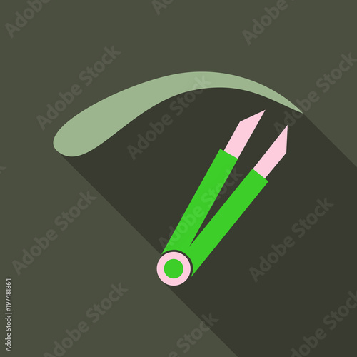 Eyebrow tweezers icon. Flat illustration of eyebrow tweezers vector icon for web