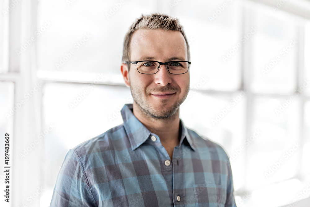 Good looking man in glasses, portrait Good looking man in glasses, portrait