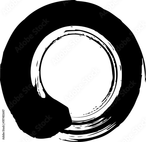 丸　円　黒　筆文字