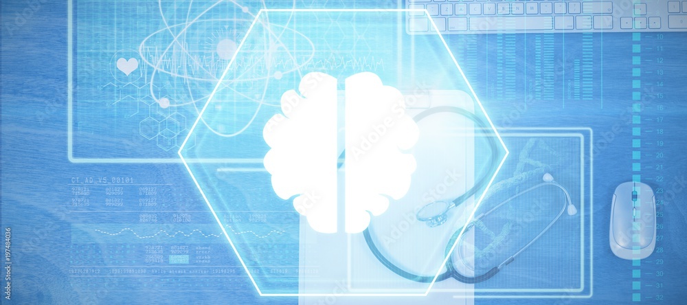 Obraz premium Composite image of brain