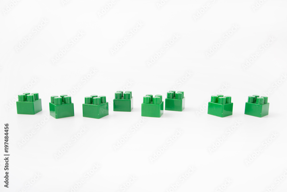 Obraz premium Colorful cubes of designer on white background