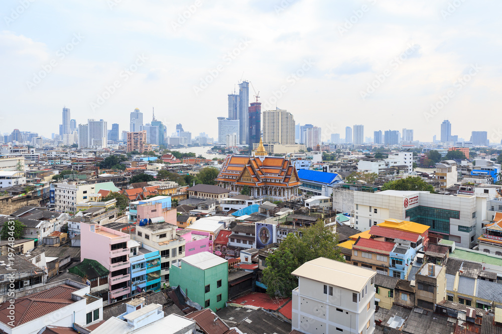 Fototapeta premium vue aérienne de chinatown 