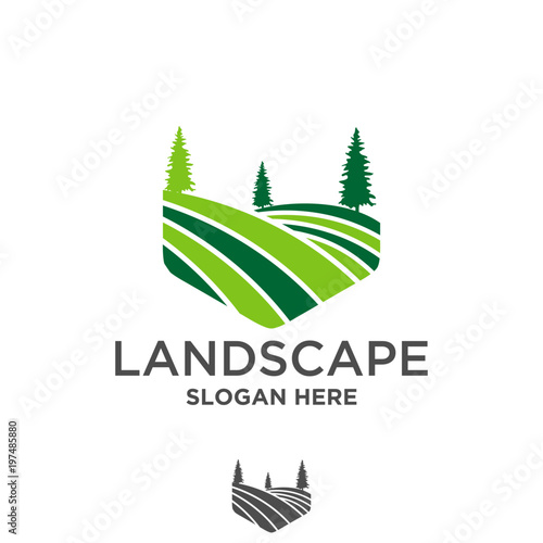 agriculture logo, landscape logo icon