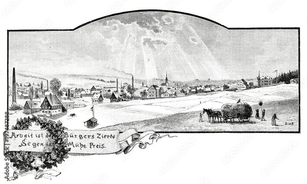 Die Ortschaft Siegmar bei Chemnitz