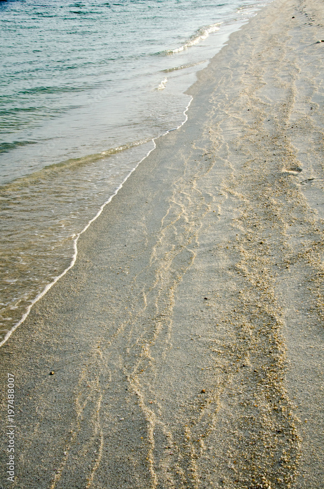 Sand on the beach Patterns of currents. Adang Islan. Satun,Thailand Sand on the beach Patterns of currents. Adang Islan. Satun,Thailand