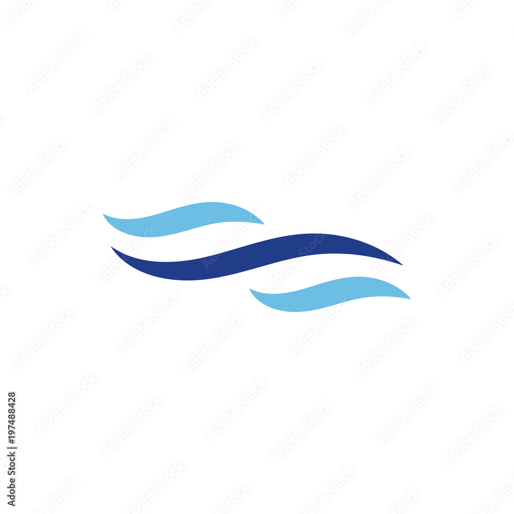 Abstract water waves logo design concept Abstract water waves logo design concept