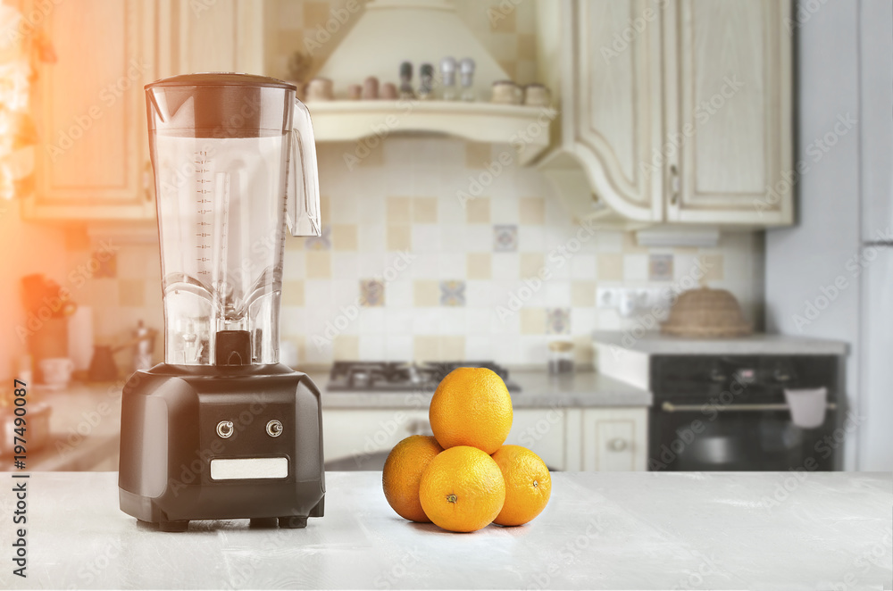 © nazarovsergey - The electric blender for make fruit juice or smoothie. Sun flare © nazarovsergey - The electric blender for make fruit juice or smoothie. Sun flare