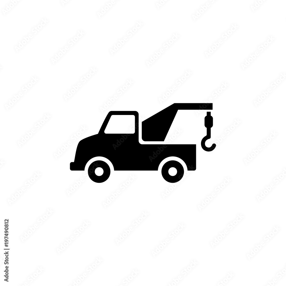 Evacuator. Flat Vector Icon. Simple black symbol on white background Evacuator. Flat Vector Icon. Simple black symbol on white background