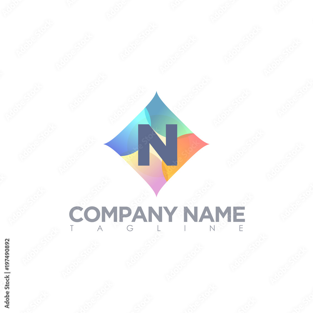 N MODERN LETTER LOGO TEMPLATE N MODERN LETTER LOGO TEMPLATE