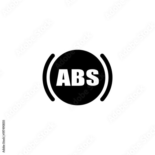 ABS. Flat Vector Icon. Simple black symbol on white background
