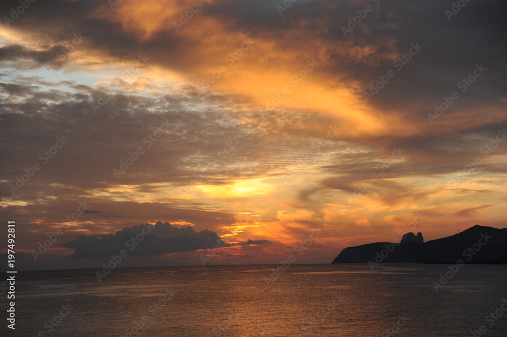 Abendhimmel am Meer Ibiza