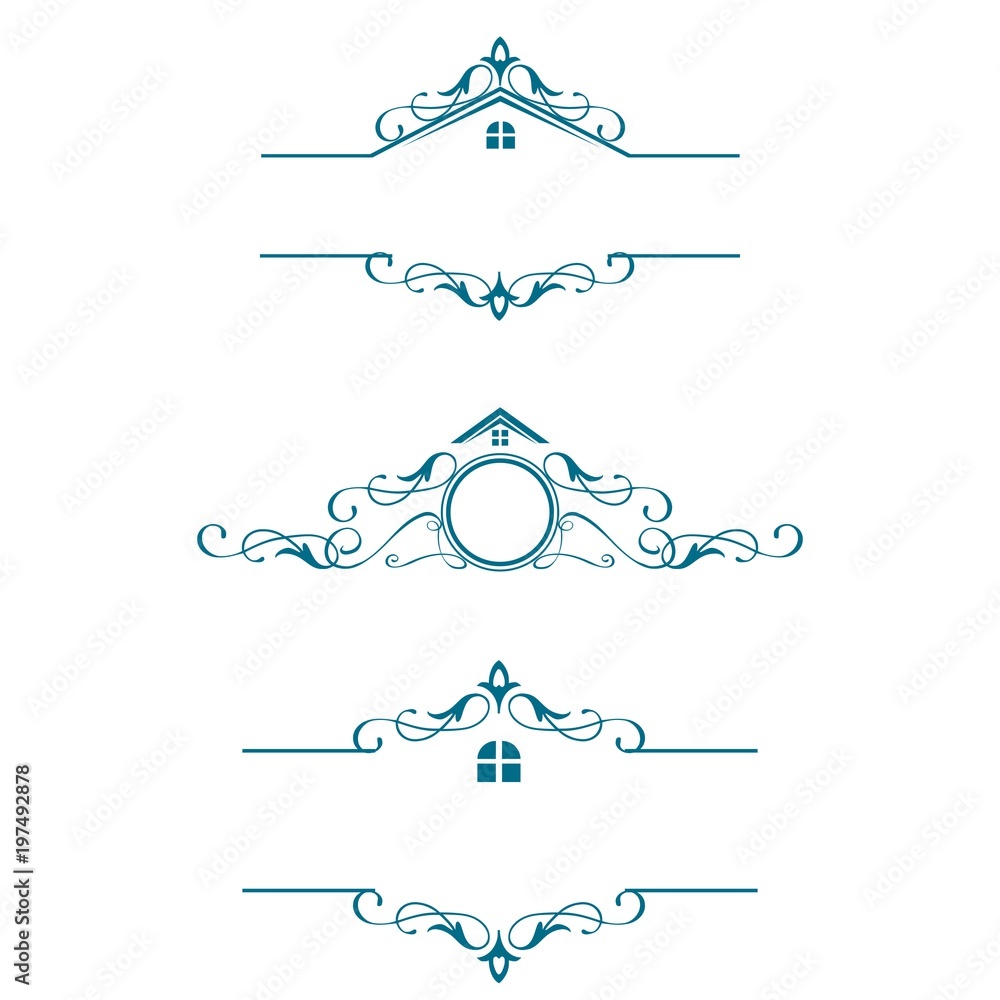 Naklejka premium Real Estate and construction vector logo design template. Buildings abstract concept icon.