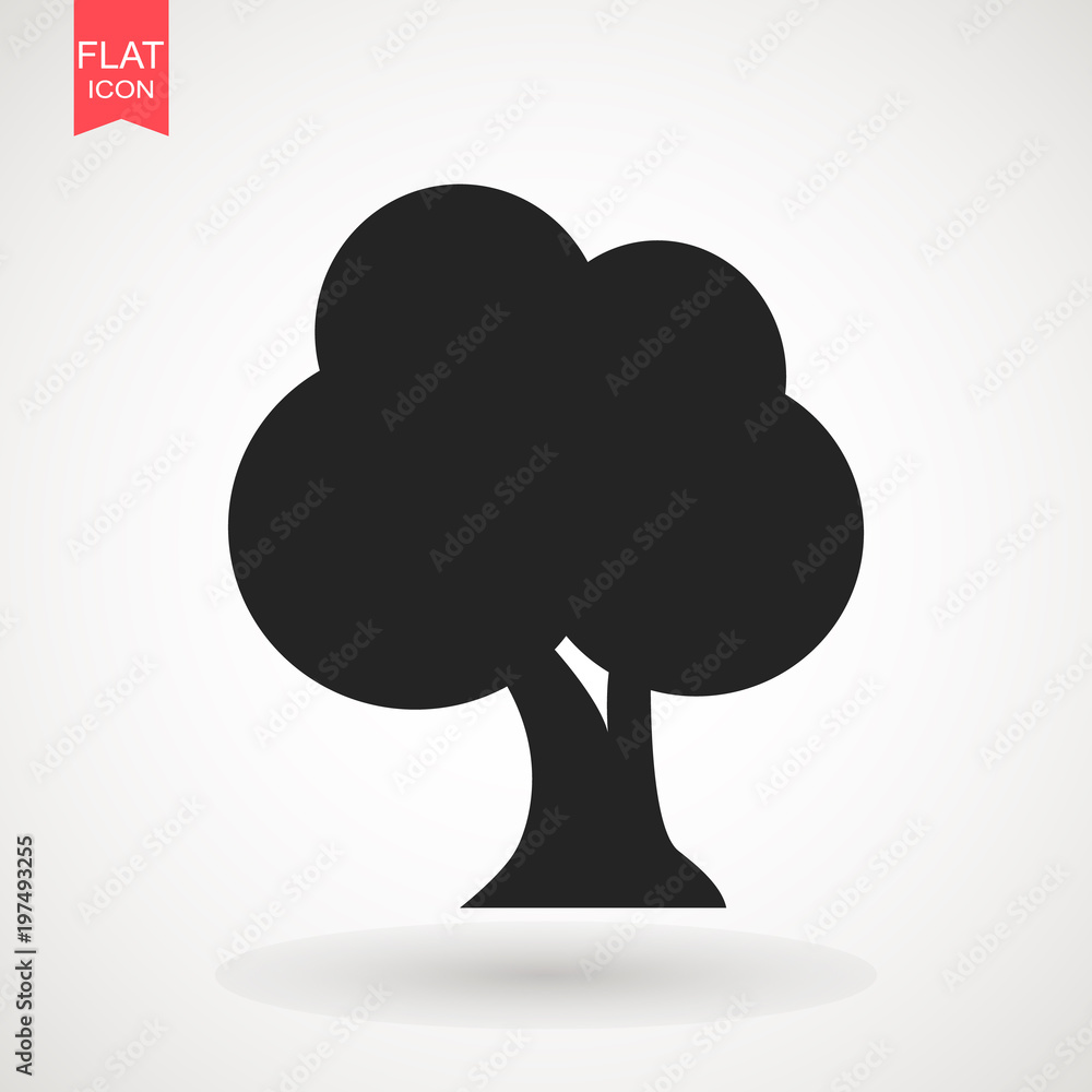 Tree icon vector illustration in trendy flat style isolated on white background. Tree symbol for your web site design, logo, app, UI. Vector illustration, EPS10