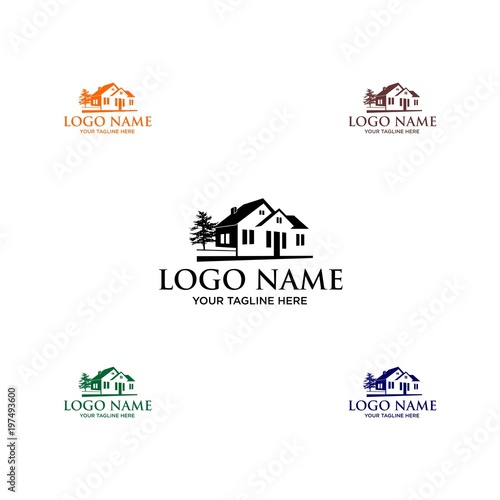 Real Estate and construction vector logo design template. letter logo concept. Buildings abstract concept icon.