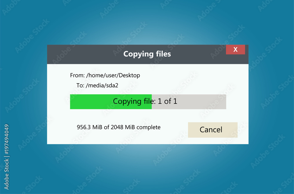 Progress bar of file copying Progress bar of file copying