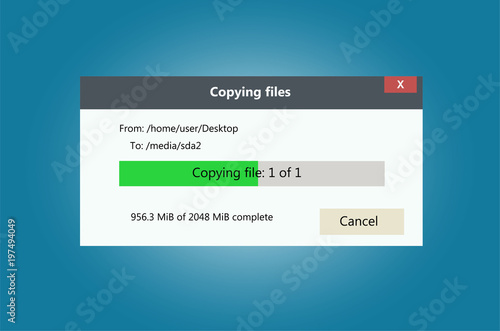 Progress bar of file copying