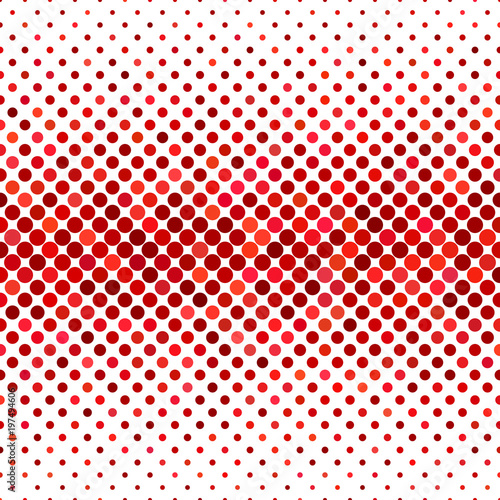 Colored dot pattern background - geometric vector graphic design from circles in red tones
