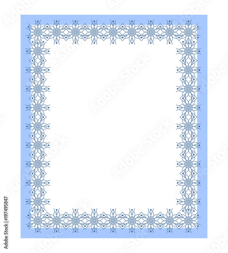 Blue frame with lace