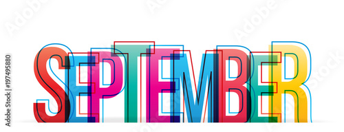 SEPTEMBER Vector Letters Icon