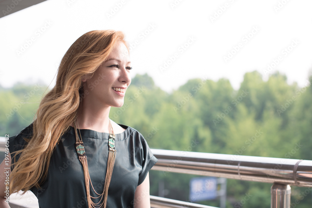 Woman Looking Forward Confident and Beautiful